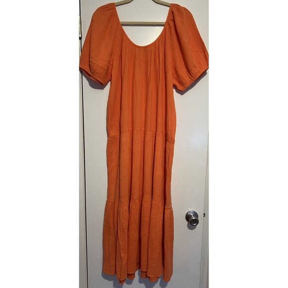 Lilly Pulitzer Zemini Maxi Dress Coverup Large Flamingo Feather Crnkl Gauze - Picture 4 of 11